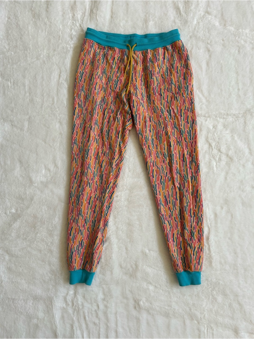 Mokuyobi Colorful Rainbow Fiesta Confetti  Print Lounge Joggers Pants